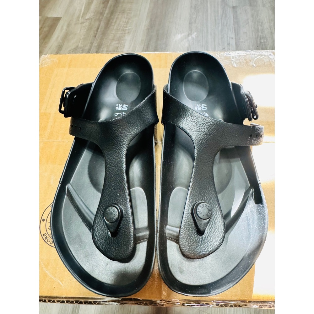 Birkenstock Gizeh EVA Lightweight T-Strap Thong Sandals Black Size 40 L9 M7